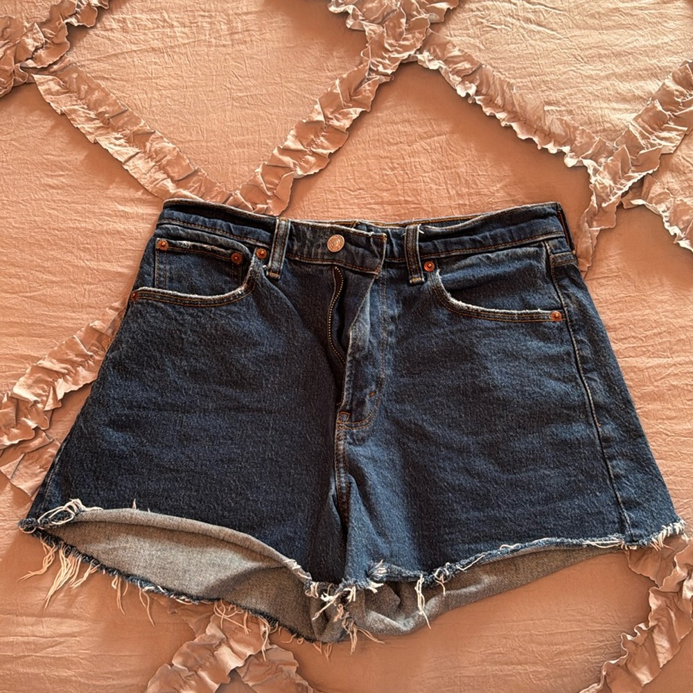 Abercrombie & Fitch Dark Blue Denim Jean Shorts
